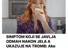 SIMPTOM KOJI SE JAVLJA ODMAH NAKON JELA A UKAZUJE NA TROMB! Ako primijetite ovu promjenu, javite se hitno ljekaru