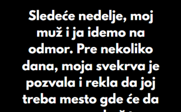 “Sledeće nedelje moj muž i ja idemo na odmor….” “Sledeće nedelje moj muž i ja idemo na odmor….”