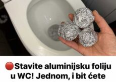 Stavite aluminijsku foliju u WC! Jednom, i bit ćete iznenađeni rezultatom