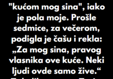 “Svaki put kad moja svekrva dođe u posetu, naziva našu kuću “kućom mog sina”, iako je pola moje…”