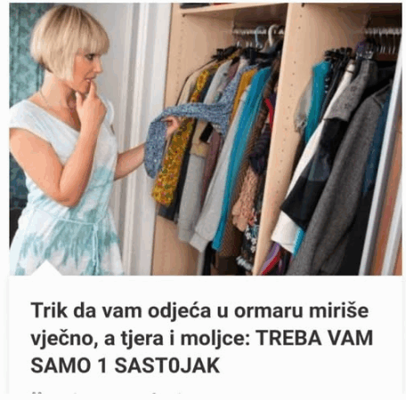 Trik da vam odjeća u ormaru miriše vječno, a tjera i moljce TREBA VAM SAMO 1 SASTOJAK