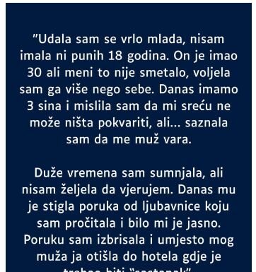 “Udala sam se vrlo mlada…” “Udala sam se vrlo mlada…”