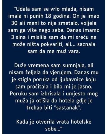 “Udala sam se vrlo mlada…”