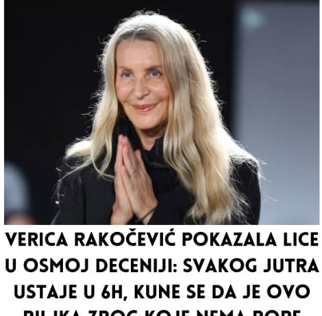 Verica Rakočević pokazala lice u osmoj deceniji: Svakog jutra ustaje u 6h, KUNE SE da je ovo biljka zbog koje nema bore Verica Rakočević pokazala lice u osmoj deceniji: Svakog jutra ustaje u 6h, KUNE SE da je ovo biljka zbog koje nema bore