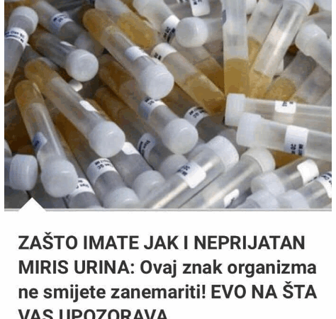 ZAŠTO IMATE JAK I NEPRIJATAN MIRIS URINA: Ovaj znak organizma ne smijete zanemariti! EVO NA ŠTA VAS UPOZORAVA