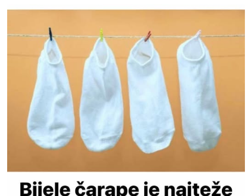 Bijele čarape može biti teško očistiti, ali s ovom metodom ponovno će izgledati potpuno nove Bijele čarape može biti teško očistiti, ali s ovom metodom ponovno će izgledati potpuno nove