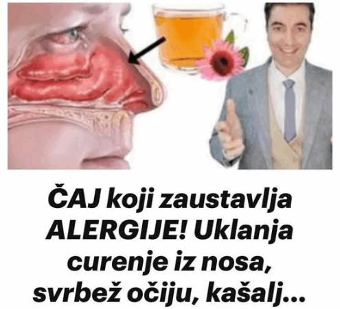 ČAJ koji zaustavlja ALERGIJE! Uklanja curenje iz nosa, svrbež očiju, kašalj