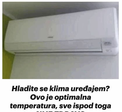 Hladite se klima uređajem? Ovo je optimalna temperatura, sve ispod toga NIJE ZDRAVO Hladite se klima uređajem? Ovo je optimalna temperatura, sve ispod toga NIJE ZDRAVO