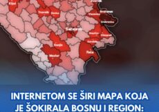 INTERNETOM SE ŠIRI MAPA KOJA JE ŠOKIRALA BOSNU I REGION: Tamnocrvena boja označava pravu strahotu