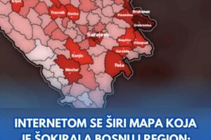 INTERNETOM SE ŠIRI MAPA KOJA JE ŠOKIRALA BOSNU I REGION: Tamnocrvena boja označava pravu strahotu