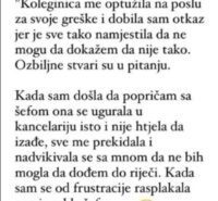 “Koleginica me optužila na poslu za svoje greške i dobila sam otkaz”