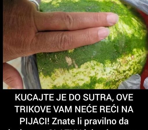 KUCAJTE JE DO SUTRA, OVE TRIKOVE VAM NEĆE REĆI NA PIJACI! Znate li pravilno da izaberete SLATKU lubenicu – evo kako