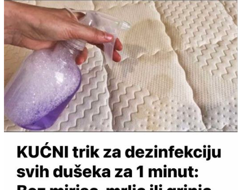 KUĆNI trik za dezinfekciju svih dušeka za 1 minut: Bez mirisa, mrlja ili grinja – dušeci su kao novi! KUĆNI trik za dezinfekciju svih dušeka za 1 minut: Bez mirisa, mrlja ili grinja – dušeci su kao novi!