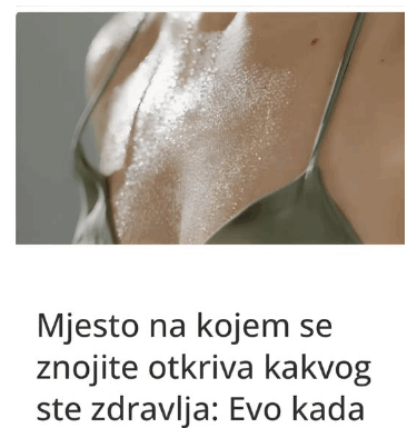 Mjesta na kojima se znojite otkrivaju kakvog ste zdravlja: Evo kada se treba odmah javiti lekaru Mjesta na kojima se znojite otkrivaju kakvog ste zdravlja: Evo kada se treba odmah javiti lekaru