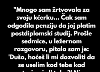 “Moja kćerka odbija da se brine o meni u starosti — pa sam povukla potez zbog kojeg će zažaliti” “Moja kćerka odbija da se brine o meni u starosti — pa sam povukla potez zbog kojeg će zažaliti”