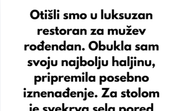 Moja svekrva me je ponizila u restoranu — sada je kraj tome da budem njena lična otirač-ka. Moja svekrva me je ponizila u restoranu — sada je kraj tome da budem njena lična otirač-ka.