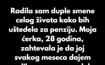 Odbijam da ispraznim životnu ušteđevinu da bih izdržavala svoju razmaženu ćerku. Odbijam da ispraznim životnu ušteđevinu da bih izdržavala svoju razmaženu ćerku.
