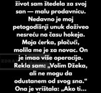 “Odbijam da odustanem od svog sna da bih spasila unuka, on ima roditelje…”
