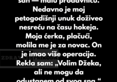“Odbijam da odustanem od svog sna da bih spasila unuka, on ima roditelje…”