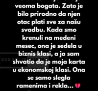 “Odbijam da trpim poniženje samo zato što nisam bogat”