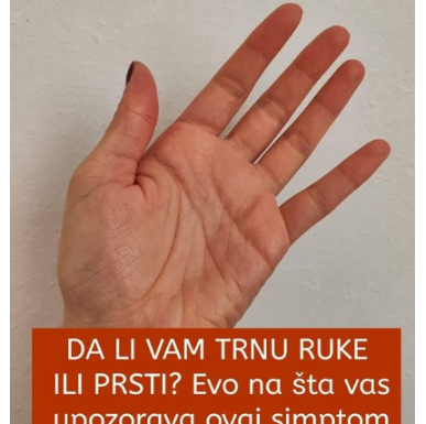 Osjećate li trnce u rukama ili prstima Ovaj simptom služi kao važan znak upozorenja koji se ne smije zanemariti Osjećate li trnce u rukama ili prstima Ovaj simptom služi kao važan znak upozorenja koji se ne smije zanemariti