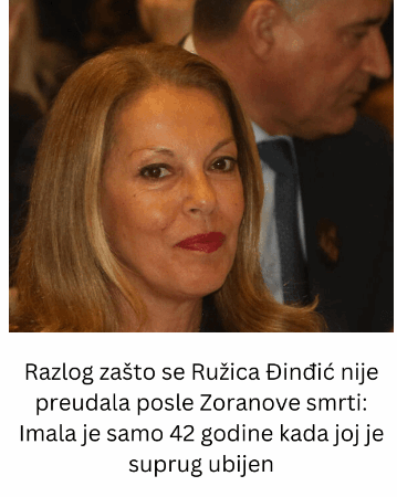 Razlog zašto se Ružica Đinđić nije preudala posle Zoranove smrti: Imala je samo 42 godine kada joj je suprug ubijen