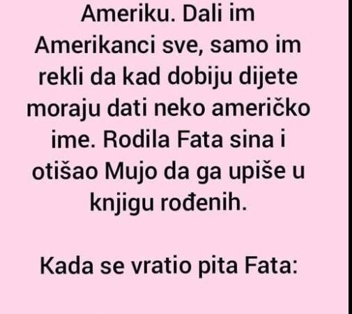 VIC DANA: Fata i Mujo u Americi