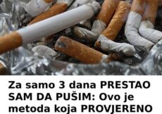 Za samo 3 dana PRESTAO SAM DA PUŠIM: Ovo je metoda koja PROVJERENO djeluje