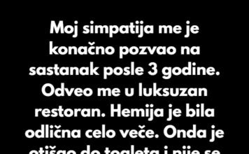 “Moj simpatija me je konačno pozvao na sastanak posle 3 godine…” “Moj simpatija me je konačno pozvao na sastanak posle 3 godine…”