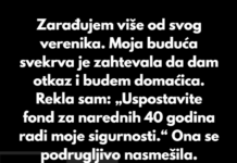Moja buduća svekrva je pokušala da me otpusti nakon što sam tražila novac Moja buduća svekrva je pokušala da me otpusti nakon što sam tražila novac
