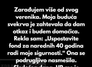 Moja buduća svekrva je pokušala da me otpusti nakon što sam tražila novac Moja buduća svekrva je pokušala da me otpusti nakon što sam tražila novac