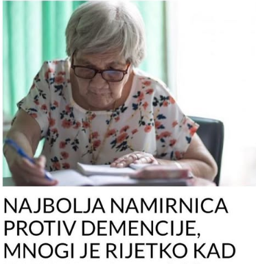 NAJBOLJA NAMIRNICA PROTIV DEMENCIJE, MNOGI JE RIJETKO KAD JEDU: Hrani mozak i čuva pamćenje, uzimajte jednom sedmično! NAJBOLJA NAMIRNICA PROTIV DEMENCIJE, MNOGI JE RIJETKO KAD JEDU: Hrani mozak i čuva pamćenje, uzimajte jednom sedmično!
