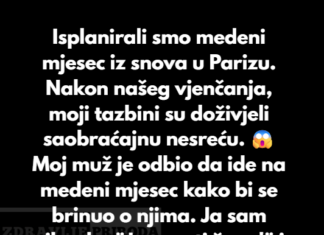 Odbila sam da žrtvujem svoj medeni mjesec iz snova zbog njihove krize Odbila sam da žrtvujem svoj medeni mjesec iz snova zbog njihove krize