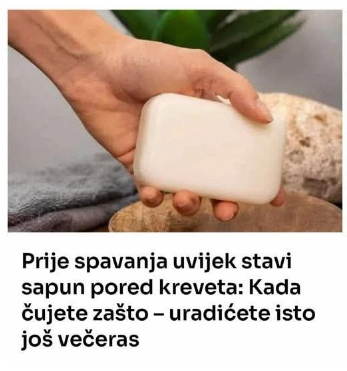 Prije spavanja uvijek stavi sapun P0RED kreveta: Kada čujete zbog čega: Uradit ćete IST0 ODMAH! (FOTO) Prije spavanja uvijek stavi sapun P0RED kreveta: Kada čujete zbog čega: Uradit ćete IST0 ODMAH! (FOTO)