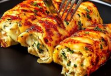 🥔 PALAČINKE OD KROMPIRA PUNJENE PILETINOM + PEČENA POVRTNA SALATA – SLANI SAN NA TANJIRU!