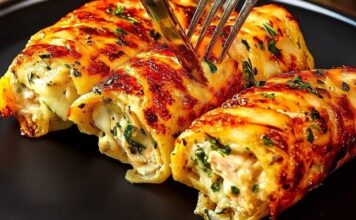 🥔 PALAČINKE OD KROMPIRA PUNJENE PILETINOM + PEČENA POVRTNA SALATA – SLANI SAN NA TANJIRU!