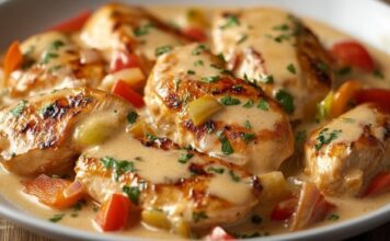 KREMASTA PILETINA SA PIREOM 🍗🧄✨ Sočna Piletina U Bogatom Kremastom Sosu, Posluživana Uz Neodoljivi Pire Sa Dodatkom Bijelog Luka