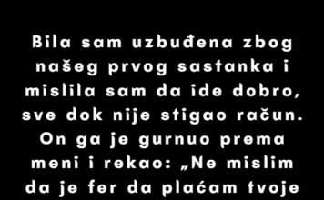 Moj spoj je odbio da plati moje vegansko jelo, a to nije bio jedini znak za uzbunu. Moj spoj je odbio da plati moje vegansko jelo, a to nije bio jedini znak za uzbunu.