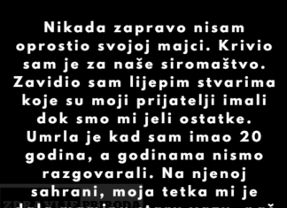 “Nikada zapravo nisam oprostio svojoj majci…” “Nikada zapravo nisam oprostio svojoj majci…”
