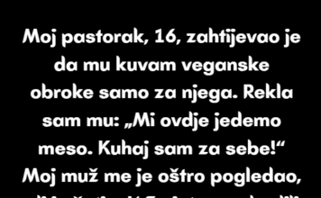 Odbijam da kuvam veganske obroke za svog pastoraka, nisam njegova lična kuharica Odbijam da kuvam veganske obroke za svog pastoraka, nisam njegova lična kuharica