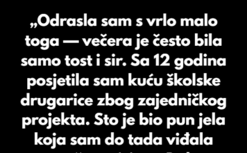 “Odrasla sam s vrlo malo toga — večera je često bila samo tost i sir…” “Odrasla sam s vrlo malo toga — večera je često bila samo tost i sir…”