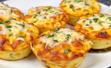 TOPLI SLANI MUFFINI SA KROMPIROM, ŠUNKOM I SIROM – MEKANI, UKUSNI I SAVRŠENI ZA DORUČAK, UŽINU I VEČERU 😋🔥