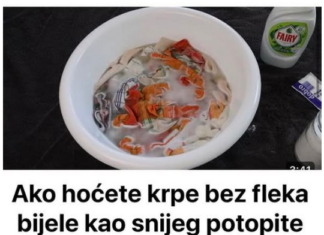 Ako hoćete krpe bez fleka bijele kao snijeg potopite ih u OVU tečnost! Ako hoćete krpe bez fleka bijele kao snijeg potopite ih u OVU tečnost!