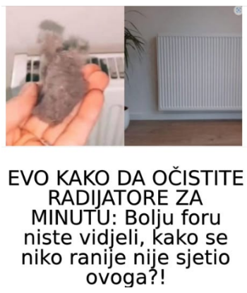 EVO KAKO DA OČISTITE RADIJATORE ZA MINUTU: Bolju foru niste vidjeli, kako se niko ranije nije sjetio ovoga! EVO KAKO DA OČISTITE RADIJATORE ZA MINUTU: Bolju foru niste vidjeli, kako se niko ranije nije sjetio ovoga!