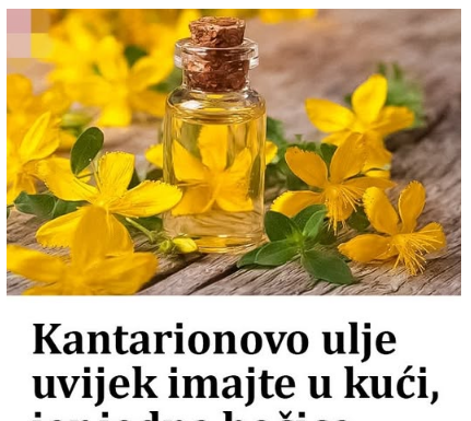 Kantarionovo ulje uvijek imajte u kući, jer jedna bočica liječi 10 bolesti Kantarionovo ulje uvijek imajte u kući, jer jedna bočica liječi 10 bolesti