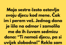 Moja sestra očekuje da čuvam njenu djecu zato što sam sama i nemam djece Moja sestra očekuje da čuvam njenu djecu zato što sam sama i nemam djece