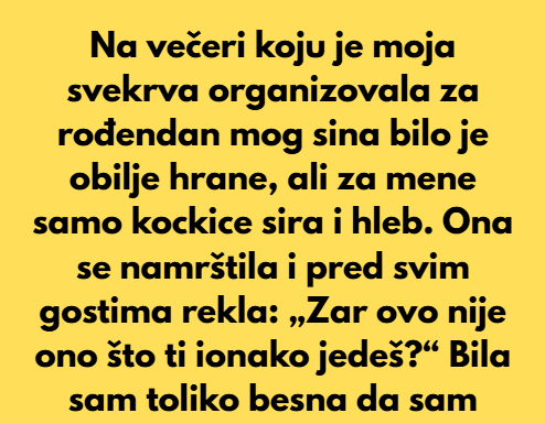 Moja svekrva me ponizila pred cijelom obitelji — i pobrinula sam se da dobije ono što je zaslužila. Moja svekrva me ponizila pred cijelom obitelji — i pobrinula sam se da dobije ono što je zaslužila.