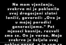 Odbijam da vratim svoj vjenčani poklon samo zato što sam se razvela Odbijam da vratim svoj vjenčani poklon samo zato što sam se razvela