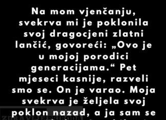 Odbijam da vratim svoj vjenčani poklon samo zato što sam se razvela Odbijam da vratim svoj vjenčani poklon samo zato što sam se razvela