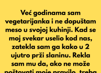 Odbila sam dopustiti svekru i svekrvi da jedu meso — ovo je moja kuća Odbila sam dopustiti svekru i svekrvi da jedu meso — ovo je moja kuća